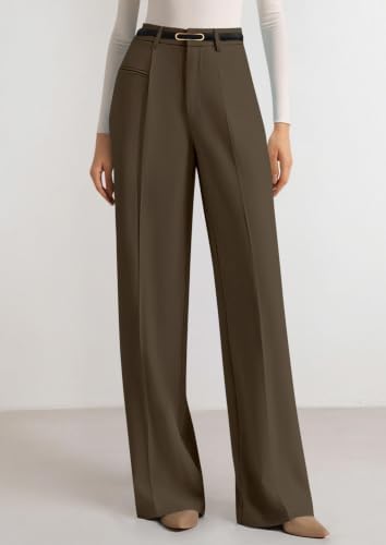 PRETTYGARDEN Women's Tailored Wide Leg Work Dress Pants