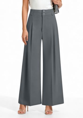 PRETTYGARDEN Women's High Waisted Wide Leg Dress Pants