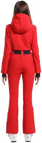 GSOU SNOW Womens Ski Suit One Piece Jumpsuit Snow Jacket Waterproof