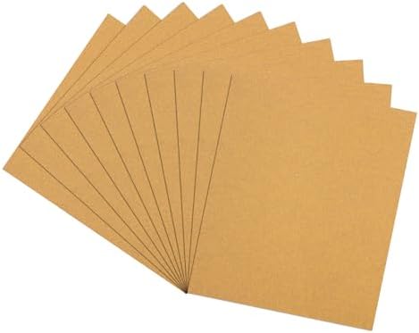 10 Pcs 120 Grit Sandpaper 9 x 11 Inch Sand Paper Alumina Gold