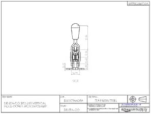 DE-STA-CO 202-USS Vertical Hold-Down Action Clamp