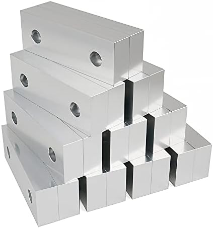 10 Set 20pcs 6 x 2 x 1 Soft Jaws Set Standard Machinable Aluminum Compatible with Kurt 6" Vise Jaws