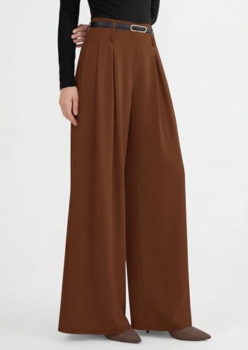 PRETTYGARDEN Womens Wide Leg Dress Pants Flowy Trousers