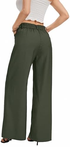 FUNYYZO Wide Leg Dress Pants for Women Work Slacks Business Casual Outfits