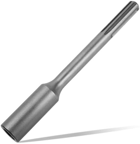 SDS Max Ground Rod Driver, Fits 5/8 in & 3/4 in Ground Rods, 10 in Long, 13/16 in Inner Diameter, Compatible with All SDS Max Rotary Hammers