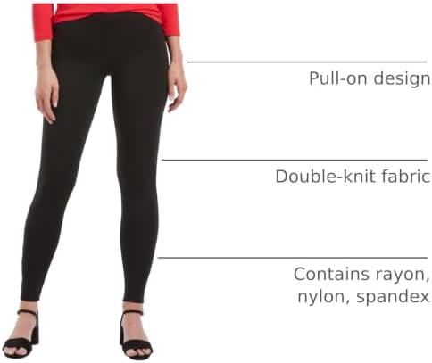 HUE Women's Ponte Leggings, Dress Pants for Women