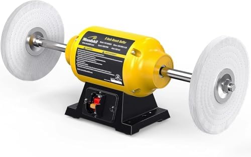 Woodskil 8" 3/4HP Benchtop Buffer Polisher,4.8A,3600RPM