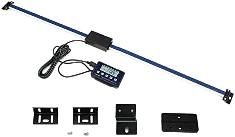 0-1000mm Digital Linear Scale, Accurate Digital Linear Scale LCD Display Remote Readout Scale Kit for Milling Machines Lathes, with Mounting Accessories…