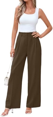KICZOY Women Casual Wide Leg Dress Pants High Waist Lightweight Flowy Pants