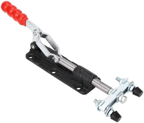Double Head Toggle Clamp, Dual Head Quick Release Push Pull Clamp with 350kg Clamping Force, 80mm Stroke and 185 Degree Handle Opening for Welding Moulding Fixing Devices