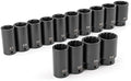 TEKTON 1/2 Inch Drive Axle Nut Impact Socket Set, 14-Piece | SID92002 | (27 - 39 mm), Deep, 6-Point