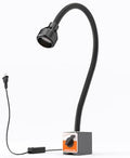 Dimmable Magnetic Light, 1320 Lumen 120v Flexible Gooseneck Work Light with Adjustable Magnetic Base for Lathe CNC Milling Drill PressSewing Machine Industrial Lighting, 12W