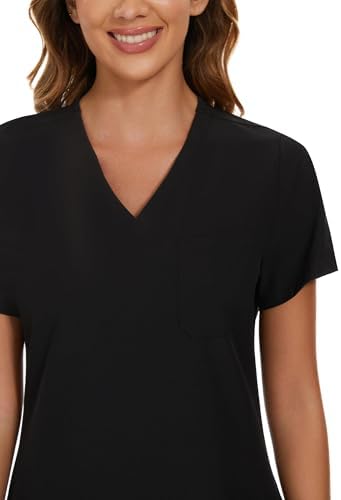 COZYFIT Scrubs for Women Set - Stretch V-Neck & Jogger Pant with 9 Pockets