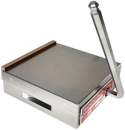 6x6 Inch Permanent Magnetic Chuck 150x150mm, 100-120 N/cm² Strong Magnetic Force for Surface Grinding Milling EDM Workholding