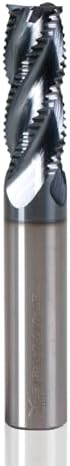 3/8" 4 Flute Roughing End Mill AlTiN Coated Carbide, 1Pcs