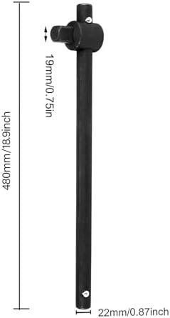 3/4 Inch Drive Sliding T-Handle Socket Wrench, 18.9 Inch Heavy Duty Steel Bar