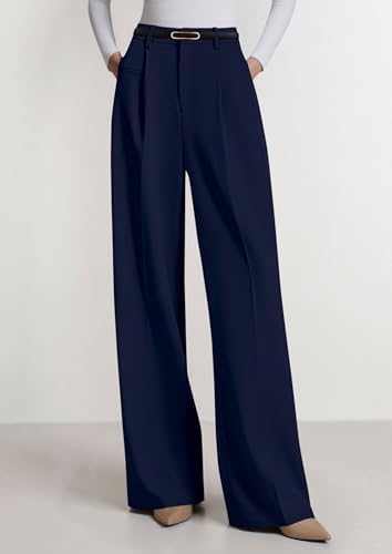 PRETTYGARDEN Women's Tailored Wide Leg Work Dress Pants