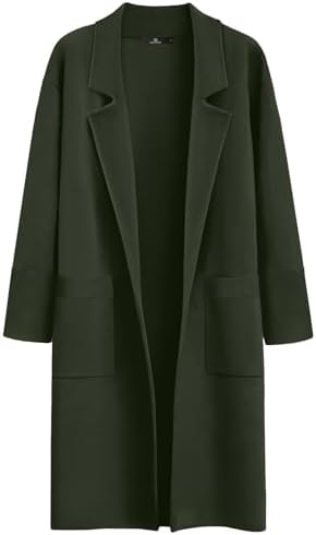LILLUSORY Women's Long Cardigan Sweaters Fall Oversized Jacket Trench Coats