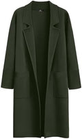 LILLUSORY Women's Long Cardigan Sweaters Fall Oversized Jacket Trench Coats