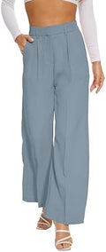 FUNYYZO Wide Leg Dress Pants for Women Work Slacks Business Casual Outfits