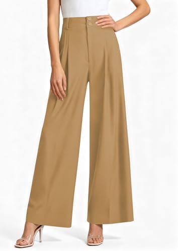 PRETTYGARDEN Women's High Waisted Wide Leg Dress Pants