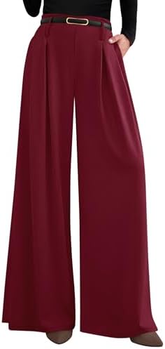 PRETTYGARDEN Womens Wide Leg Dress Pants Flowy Trousers