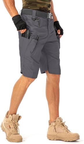 Mens Work Shorts Cargo Tactical Outdoor Wear Resistant Hiking Tool Shorts