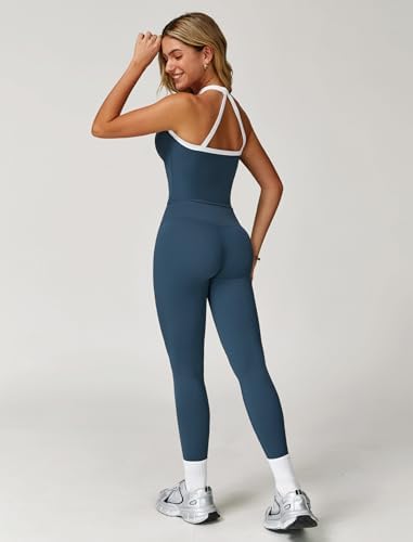 ABOCIW Workout Sets for Women 2 Piece Padded Sports Bra Tank Top High Waist Leggings Sets Gym Yoga Work Out Clothes