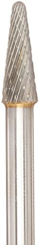 Drill America SL-2 Carbide Burr/Rotary File Cone Double Cut for Die Grinder 5/16" Dia. x 7/8" Cut Length with 1/4" Shank and 2-3/4" Overall Length, DUL Series