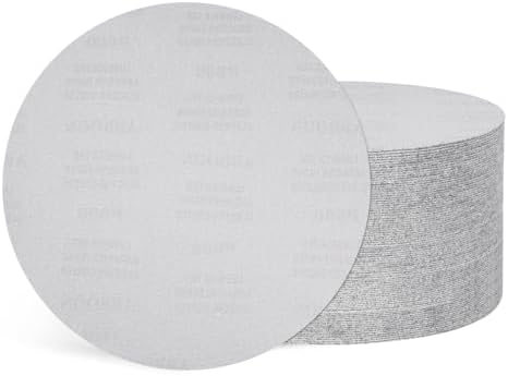 50Pcs Sanding Discs 11In 800Grit Hook and Loop Sandpapers White