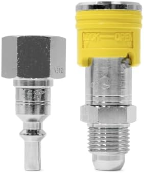 Koike Welding Inert Couplers, Regulator to Hose, Safe Welding Disconnect, Single Push Secure Locking System.