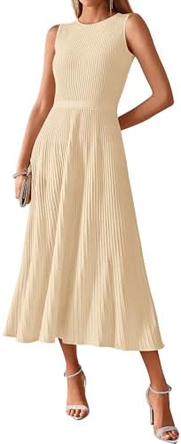 BTFBM Women Midi Bodycon Tank Dress