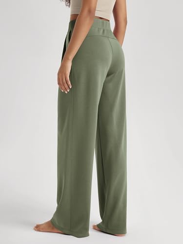 ODODOS Modal Soft Wide Leg Pants for Women High Waist Casual Relaxed Pants with Pockets-27/29"/ 31" Inseam
