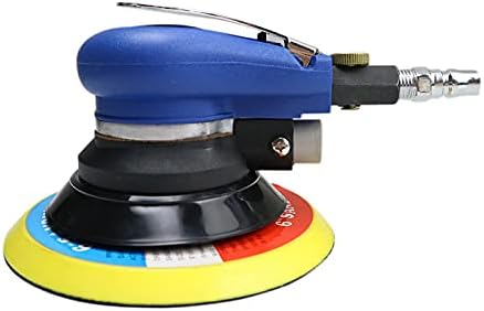 Air Palm Random Orbital Sander, Dual Action Pneumatic Polisher Speed Adjustable Grinding Sanding (Blue, 6inch)