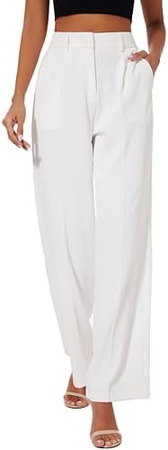FUNYYZO Wide Leg Dress Pants for Women Work Slacks Business Casual Outfits