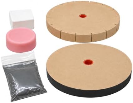 Keen Edge Knife Sharpening Wheel System – 6” Sharpening & Honing Wheels Kit for Bench Grinder – Includes Rouge, Lubricant & Abrasive Compound – Fits 1/2” or 5/8” Shafts (WKS600)