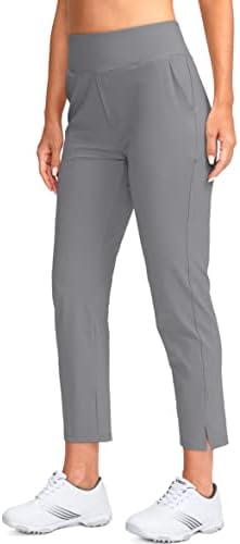 YYV Women's Golf Pants High Waist Stretch Ankle Pants with Pockets