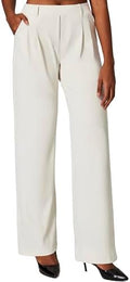 Heathyoga Womens Dress Pants Pull On Stretchy Work Pants Wide Leg Trousers