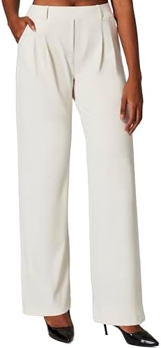 Heathyoga Womens Dress Pants Pull On Stretchy Work Pants Wide Leg Trousers