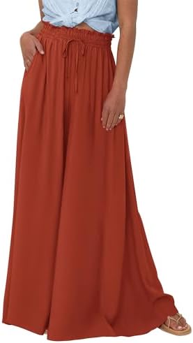 BTFBM Wide Leg Flowy Palazzo Pants for Women