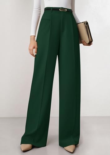 PRETTYGARDEN Women's Tailored Wide Leg Work Dress Pants