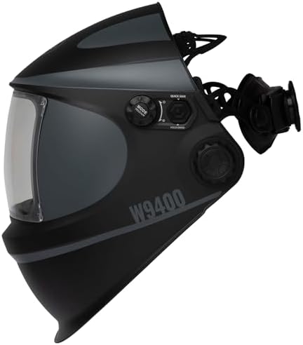Eastwood W9400 Wide View MIG TIG Weld Welding Helmet | True Color Lens | DIN 4-15 Shade Adjustment | Ultra-Fast Auto-Darkening