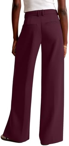 NIMIN Women Wide Leg Work Pants High Waisted Dress Trousers with Pockets