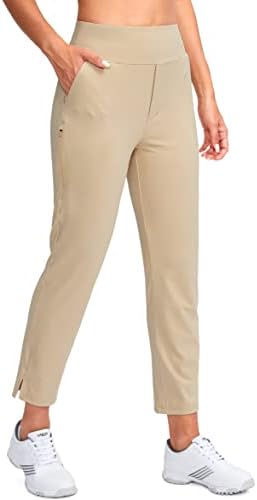 YYV Women's Golf Pants High Waist Stretch Ankle Pants with Pockets