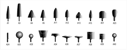 Norton 61463624375 3/4x2-1/2x1/4 in. Gemini 38A AO Vitrified Bond Mounted Points, Type A1, 60 Grit, 5 Pack