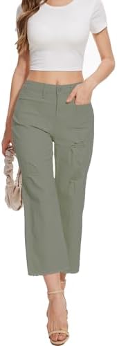 Wide Leg Jeans for Women Trendy High Waisted Flare Jeans Cropped Pants Stretchy Baggy