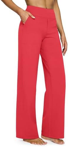 G4Free Yoga Pants for Women Wide Leg Pants with Pockets High Waisted