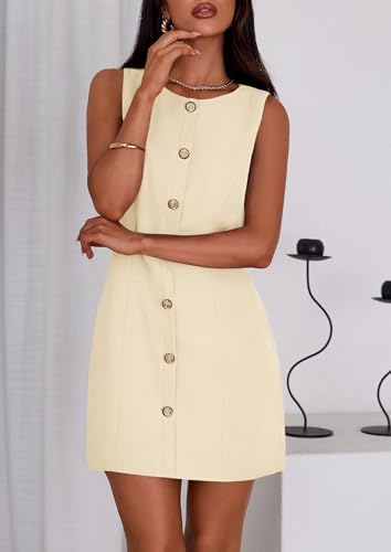 PRETTYGARDEN Women Business Casual Cocktail Work Short Dress