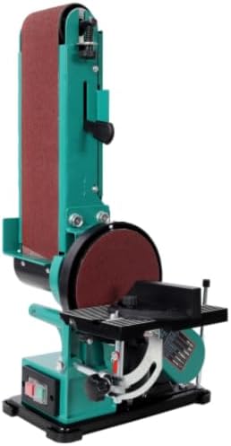 Belt Disc Sander, Benchtop Multifunctional Sander with Sturdy Cast Iron Base, for Woodworking, Metal Polishing, Sharpening Tools and DIY Home Workshop