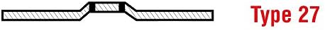 Mercer Industries 620180 - 9" x 1/4" x 7/8" Type 27 Grinding Wheels for Metal (15 pack)